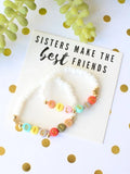 Big Sister & Little Sister Matching Bracelet Set | Sibling Gift
