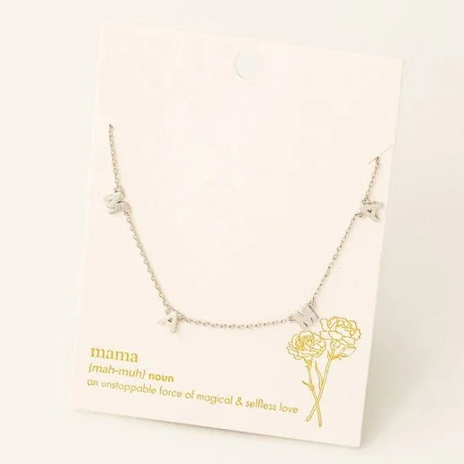 Dainty Mama Charm Necklace | Gold & Silver | Motherhood Gift
