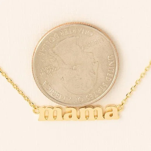 Mama Print Charm Necklace | Gold & Silver | Motherhood Gift